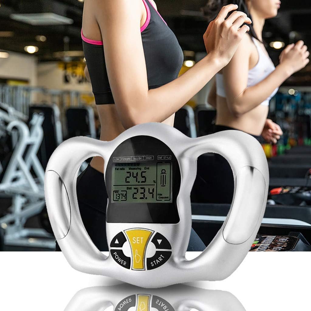Oksea Handheld Body Mass Index Monitor Electric Digital Handheld Body Fat Health Monitor Device