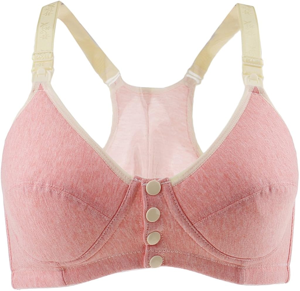 Hellery Damen StillBH Schwangerschaft Still BHS ohne Bügel mit Knöpfe Deko Amazon.de Bekleidung