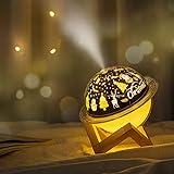 Mini Humidifier with Christmas Night Light Projector, USB Humidifiers for Baby, Bedroom, Office, Essential Oil Diffuser