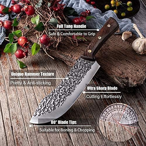 JASON 30cm Profi Fleischmesser Scharfes Küchenmesser Kochmesser Grillmesser Hackmesser für das Grillen Camping Outdoor-Aktivitäten 4