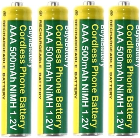 Soluminate AAA Rechargeable Batteries 500mAh NiMH 4-Pack for Cordless Phones