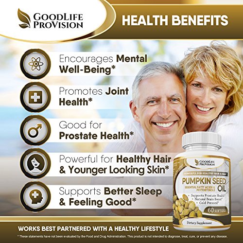 Pumpkin Seed Oil - 100% Cold Pressed Pure 1000mg Extraction - Best for Hair Growth, Younger Looking Skin & Face, Bladder… - Image 4