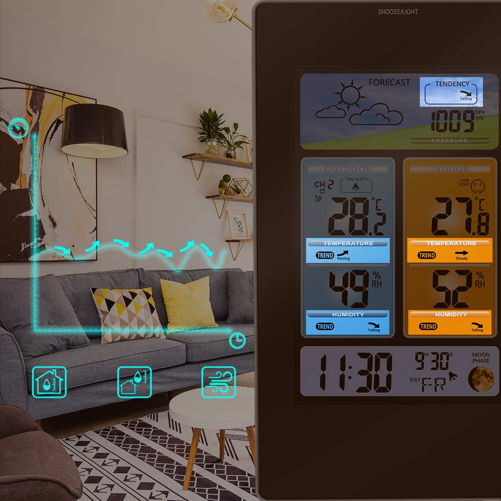 Weather Stations Protmex PT3374 Multifunction Digital Weather Forecast