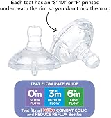 Nuby Medium Flow Anti-Colic Bottle Teats Easy Latch Soft Flex 2 Pack view 5
