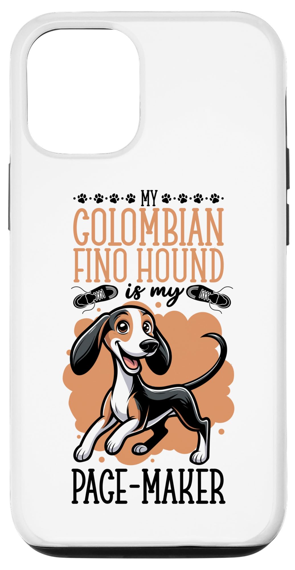 iPhone 14 Running with Colombian Fino Hound Case