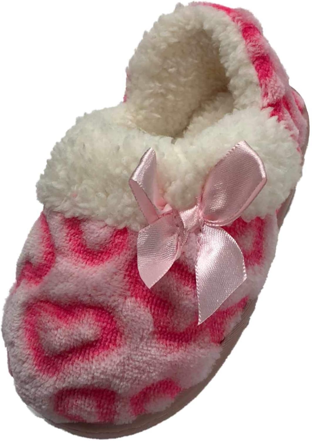 slipper shoes amazon on Amazon Com Wondernation Toddler Girls Pink Leopard Print Heart Slippers Loafers House Shoes Slippers