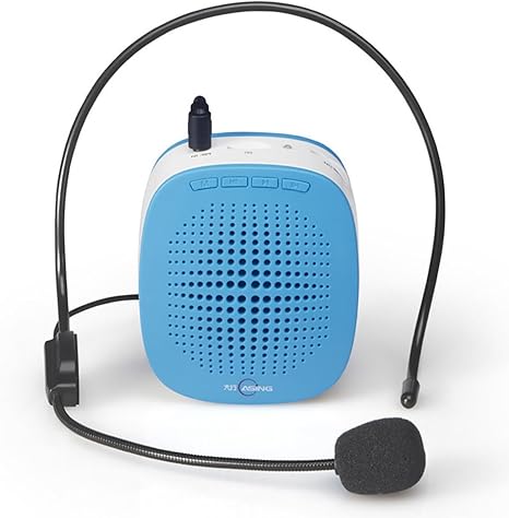Amazon New充電式ハンズフリースピーカーマイク ブルー スピーカーマイク スピーカー
