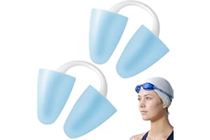 2 Pairs Nose Plugs for Swimming, Waterproof Soft Silicone Swim Nose Plug for Adults Swimmers Surfers Water Sports, Decoración