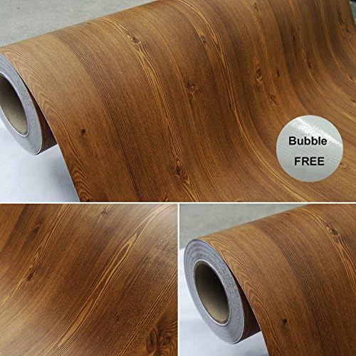 TOONILOVE wood contact paper prepasted wallpaper for wall stickers self adhesive removable peel and stick DIY interior decorating home TL-AWS-11005 1.64 ft by 9.84 ft