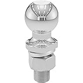 CURT 40038 Chrome Trailer Hitch Ball, 12,000 lbs, 2-Inch Diameter, 1 x 2-1/4-Inch Shank