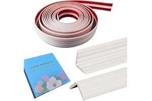 MAYDOS Inside & Outside Corner Trim, Peel and Stick Wall Molding Trim 3D DIY Decorative Lines for Wall Floor Window Door Ceiling and More,Flexible,Self-Adhesive,1.5in x 16ft, White