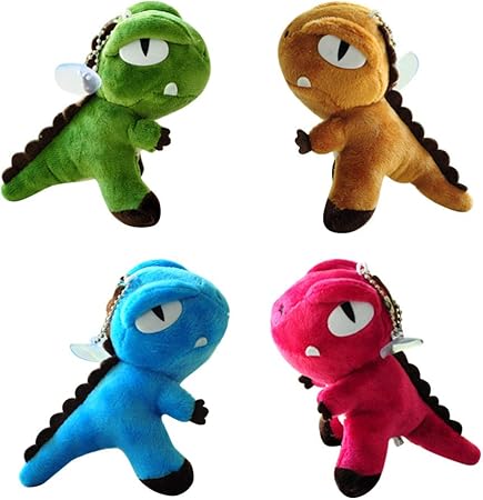 Amazon Toyandona 4ピースぬいぐるみ恐竜のおもちゃ恐竜キーホルダー恐竜ぬいぐるみ動物バッグハンドバッグチャーム恐竜パーティー好意ギフト ぬいぐるみ おもちゃ