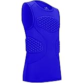 DEVOROPA Youth Boys Football Baseball Padded Compression Shirt Chest Protector Softball Lacrosse Rib Heart Sternum Guard