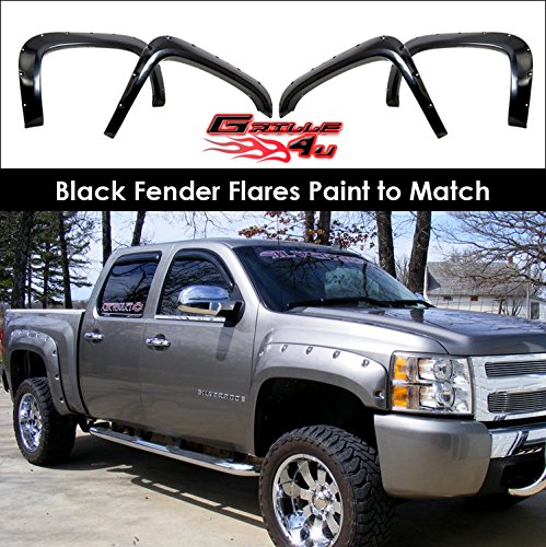 Offroader Socket Rivet Style Fender Flares 2007-2013 Chevy Silverado 1500