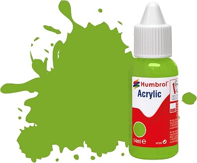 Humbrol No 38 Lime Gloss Acrylic Model Paint 14ml DB0038