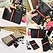 Ophlid Cosmetic Bag Set of 3 for Purse, Designer Makeup Bag Sets Small Travel Toiletry Bags Purse for Women Girls (Black)