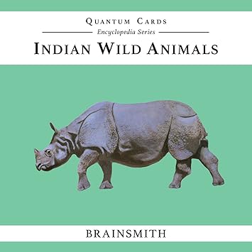 Brainsmith Quantum Flashcards, Indian Wild Animals - Learning Flash Card Set for Preschool and School Kids (up to 8 years) for Brain Development