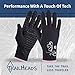 TrailHeads Womens Running Gloves - Touchscreen Gloves - Running Accessories for Women Winter - Hiking, Biking, Sports - Black/Fast Pink (Small)