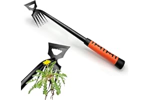 Cisbelw Multi-Functional Garden Tool - Robust Weed Puller Tool with 5 Teeth, Effective Weed Remover for Garden, Farm Weeding and Planting