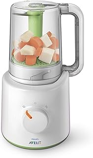 Philips Avent 2-in-1 Babynahrungszubereiter SCF870/20, Dampfgaren und Mixen, 800ml Kapazität, weiß