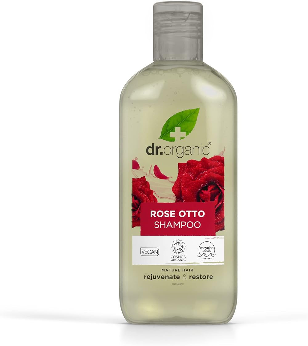 Dr Organic Rose Otto Shampoo Restoring 265ml COSMOS Organic Vegan Cruelty Free