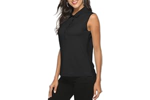 AjezMax Women's Golf Sleeveless Polo Quick-Drying Sports Shirts