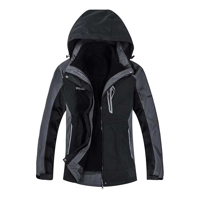 Moerdeng Two Piece Womens Mountain Waterproof Ski Jacket Outdoor Windproof Snow Jacke