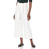 Vince Womens Tie Front Crop Wide PantCasual Pants
