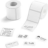 NIIMBOT Labels, 2 Rolls Refill Thermal Label for Label Maker B1/B21/B21Pro/B3S/B31/K3, Waterproof, Oil-Proof and Tear-Proof Sticker Labels, 1.2'' x 0.6''x2 (30x15mmx2) White