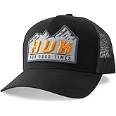 HUK Mens Trucker Hat, Anti-Glare Snapback Fishing Hat for Men