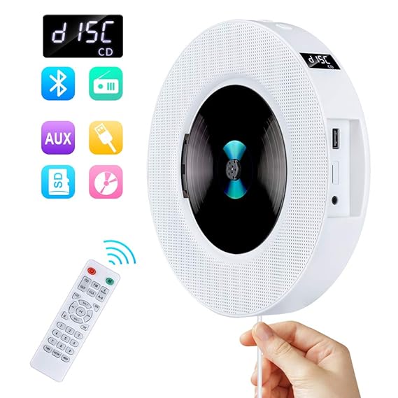 Gueray Tragbarer CD Player Wandmontage mit Bluetooth: Amazon.de: Elektronik