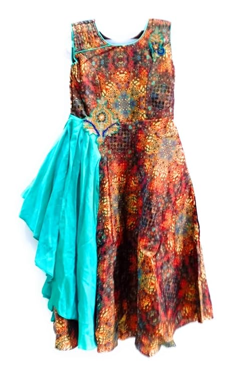 multi colour long frocks