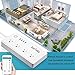 WiFi Smart Power Strip, Amtake Surge Protector Outlet with 4 Smart Plugs and 4 USB Charging Ports for Multi Outlet Socket Extension Cord, Voice Controlled by Amazon Alexa Echo Dot and Google Home