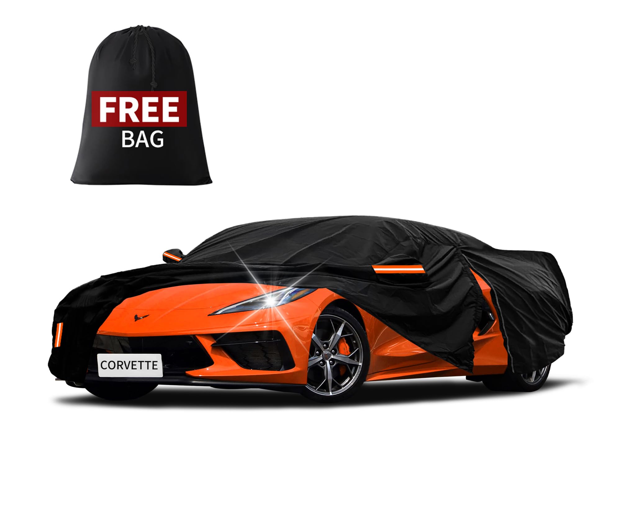 Photo 1 of Upgraded Car Cover Custom Fit for Chevrolet Corvette C4 C5 C6 C7 C8 1980-2024 2025, Waterproof All Weather Full Exterior Cover Rain Sun Snow UV Outdoor Protector with Door Zipper