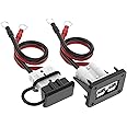 Anderson Connector, 8AWG 50AMP Battery Quick Connect/Disconnect Connector 6 to 12 Gauge 1.25ft Battery Cable Connector 12v-36V Winch Wiring Kit for Cable RV Truck Winch(2 Pack)