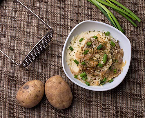 Potato Masher Stainless Steel Premium Hand Tool Potato Smasher Utensil for Best Mash for Bean Avocado Egg Mini Mashed Potatoe Banana Cooking and Kitchen Gadget Making Mashed, Vegetables and Fruits