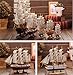 bouti1583 Sailing Tall Ship Boat Wooden Model Craft Decor (Random Color)