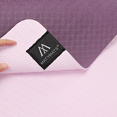 Matymats Non Slip TPE Yoga Mat with Carry Strap for Hot Yoga Pilate