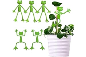 TNDCKP (5Pcs)Frog Plant Stand, Frog Plant Holder, Flower Pot Hugger Plant Climbing Fixture Clips, Cute & Stable Support, Make Your Plants Stand More Upright, For Indoor, Outdoor
