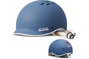 OutdoorMaster Bike Helmet for Adults,Adjustable Cycling Helmet with Light for Men & Women - Safety Certified for Bicycle Skateboard Road Bike Skating Roller Commuting Helmet