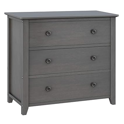 Vasagle 3 Drawer Dresser Chest Of Drawers Bedside Table With Solid Wood Legs For Bedroom Living Room Office Entryway Gray Urcd33gy Amazon In Furniture 3 Drawer Real Wood Dresser