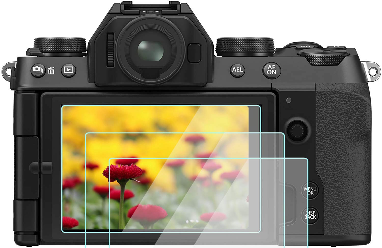 YRTIYO XS10 Screen Protector Compatible for Fujifilm X-S10 X-T30II X-T20 X-T10 Camera, 9H Tempered Glass Anti-Scrach Anti-Bubble Anti-Dust (3 Pack)