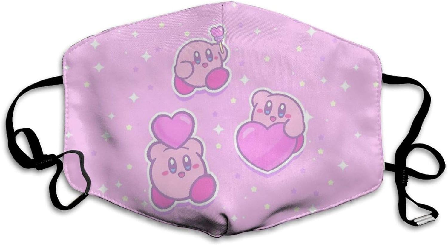 Kirby Peace and Love Face mask Unisex Washable Reusable Mouth White at
