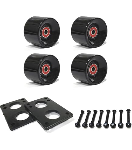 Jeu De Roues Longboard 60mm 80A Avec Roulements ABEC-9 – Pour Skate, Cruiser Et Street