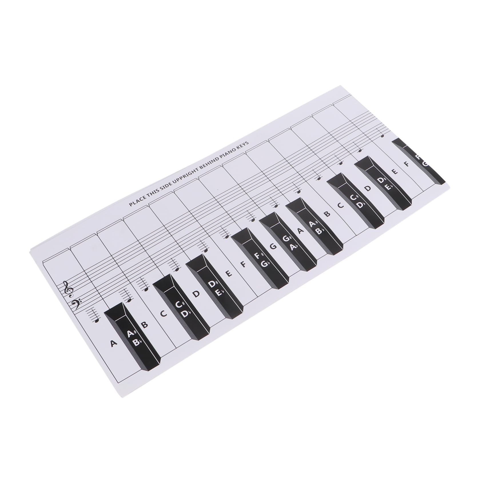 MILISTEN 88 Key Keyboard Piano Note Chart Finger Simulation Practice Guide Teaching Aid Note Chart Piano Exercise Cardboard for Beginner Student