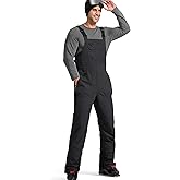 FREE SOLDIER Mens Snow Bibs Ski Pants Softshell Waterproof Insulated Warm Snow Pants Windproof Ski Bib Overalls