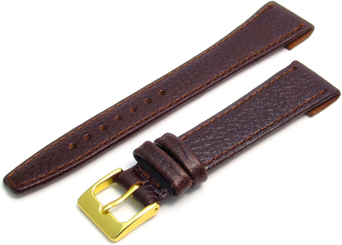 Open Ended Watch Band Strap for Vintage Watches. Genuine Leather 16mm