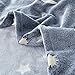 DECOSY Plush Blanket 60''x80'', Super Soft Cozy Velvet Star Shining Luminous Blanket, Glow in The Dark Blanket Couch Blankets and Throws Birthday Dark Gray