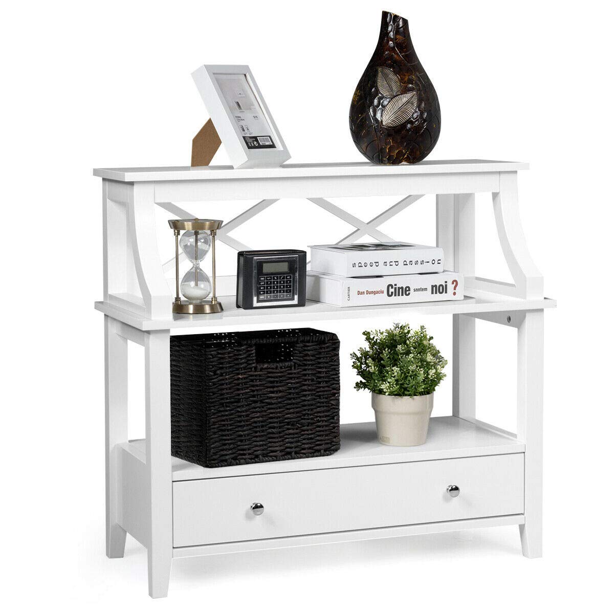 Best Console Table With Shelf White
