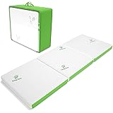 Thera Health Folding Mattress - Portable Tri-Fold Floor Bed for Travel, Camping, Guest - Foldable 4 Inch Foam Sleeping Pad w/